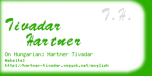 tivadar hartner business card